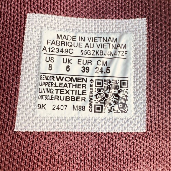 ✨✨Converse Chuck Taylor All Star Wedge Leather 8 Womens Shoes Burgundy A12349C - Picture 10 of 12